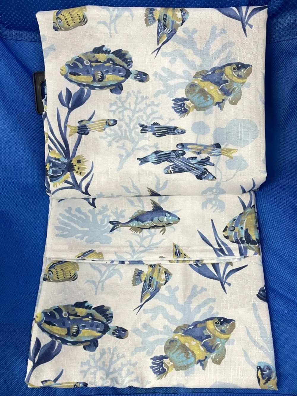 Sea Life Shower Curtain Atlantis Fish Ocean Coral Blue White Caribbean Joe NWT